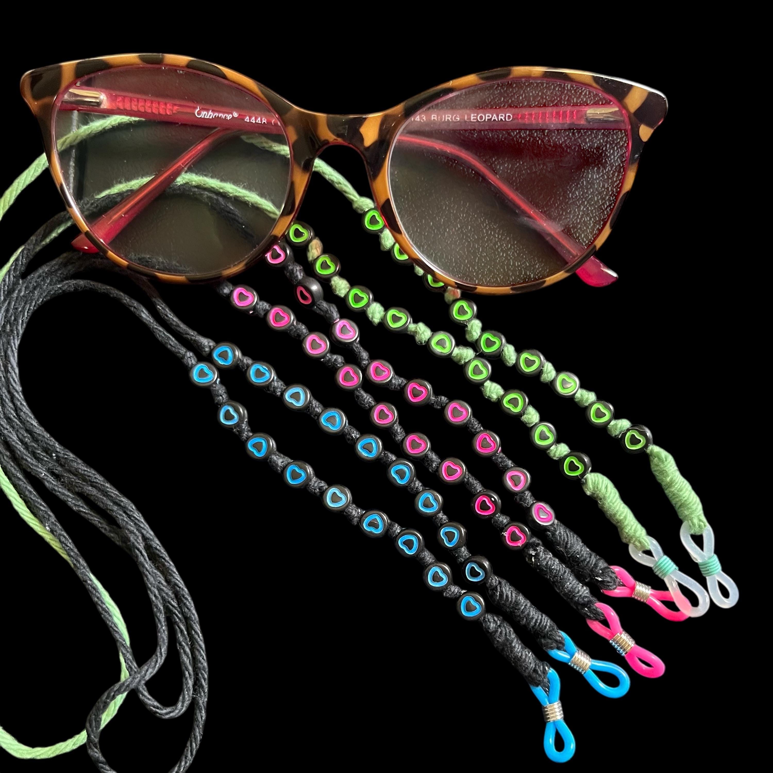 Handmadeeyeglass Chain * Colorful Heart Glasses Strap 