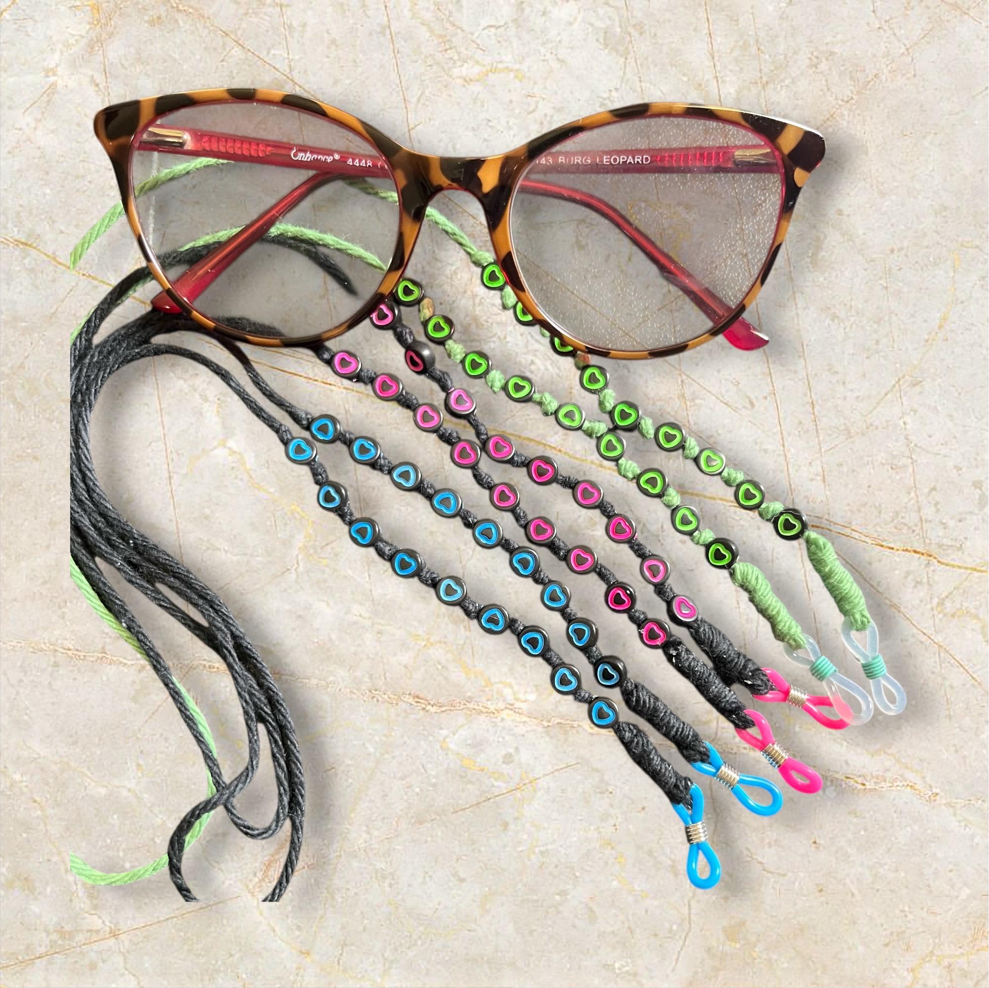 Handmadeeyeglass Chain * Colorful Heart Glasses Strap  display picture 3