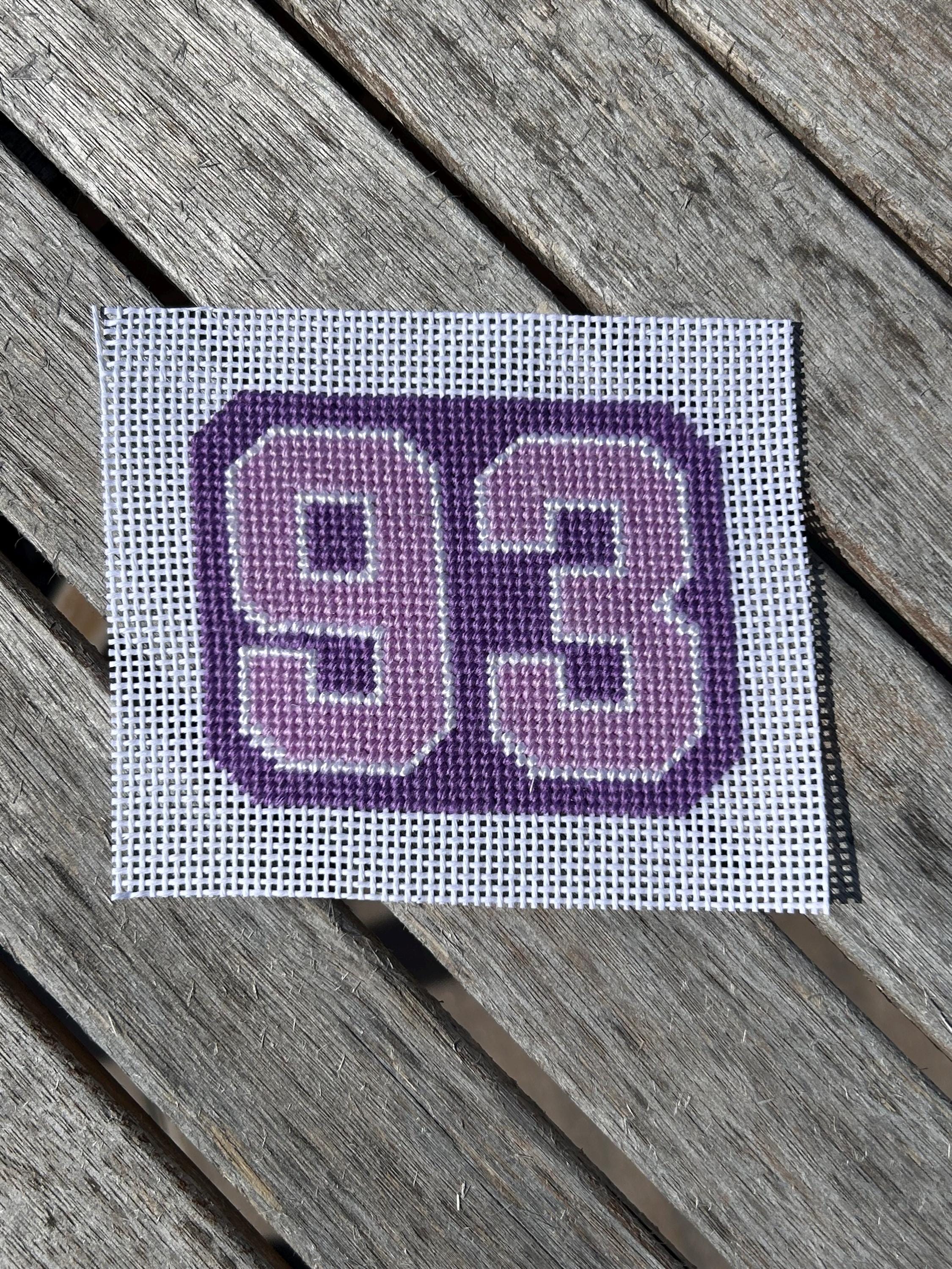 Script Numbers Needlepoint Big Varsity Numbers Needlepoint Chart - Etsy
