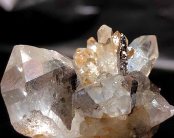 Brookite crystals Inclusions Inside Quartz Cluster 18.5g | Clear Quartz with Brookite | Included Quartz Specimen |  Brookite from Pakistan