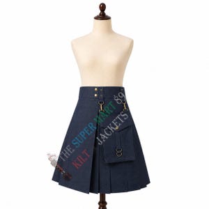 denim kilt dress Chelsea Denim Kilt Mini Dress