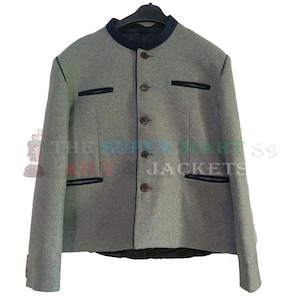Men&#39;s German Bavarian Jacket | Austrian Wool Trachten Oktoberfest Jacket | Tyrol Loden Austrian Jacket Size 34&quot; to 54&quot;