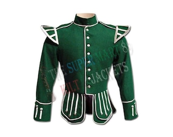 Men’s Green Montrose Parade Tunic – Classic Scottish Military Jacket