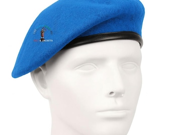 Army Beret Cap | Military Style Wool Beret for Men & Women | Handmade Unisex Hat