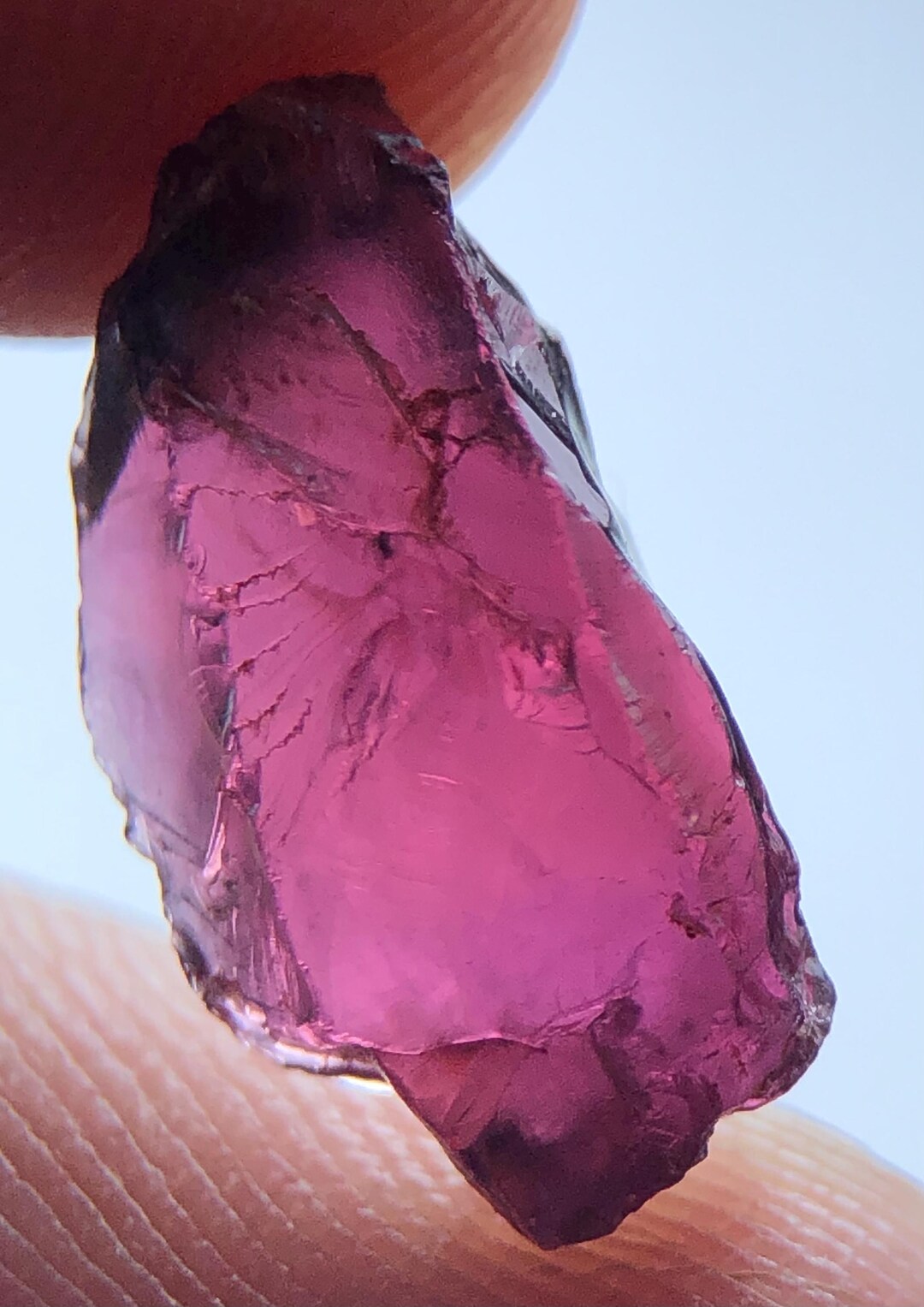 5.10 Ct Facet-grade Rough Purple Color Rhodolite Garnet From Africa ...