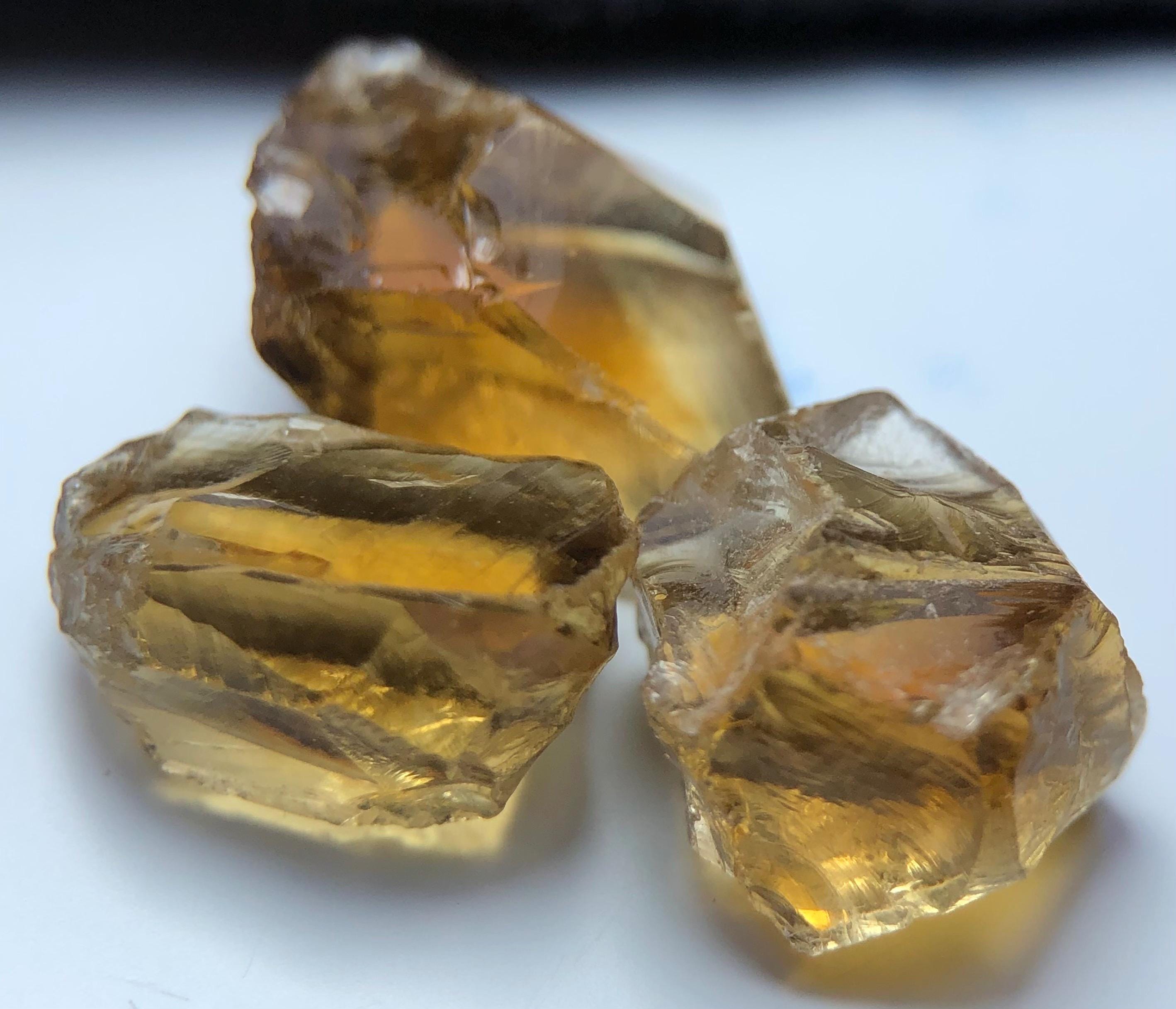 Citrine naturelle du Brésil en pierre brute - Minéraux de collection