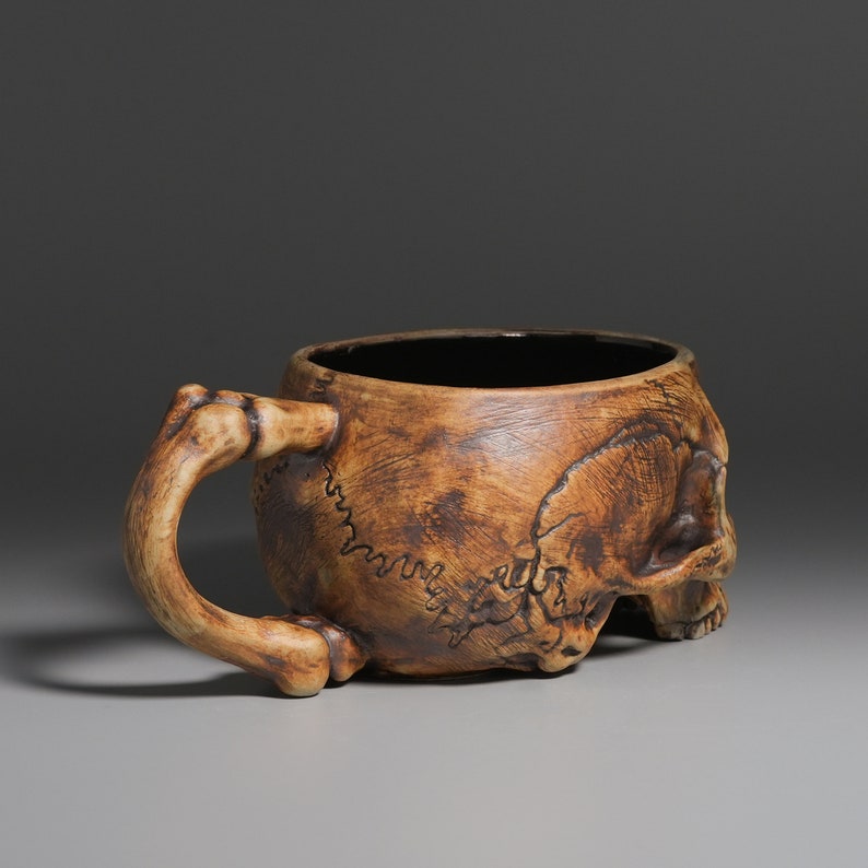 Memento Mori Skull Mug 12oz With Handle image 6