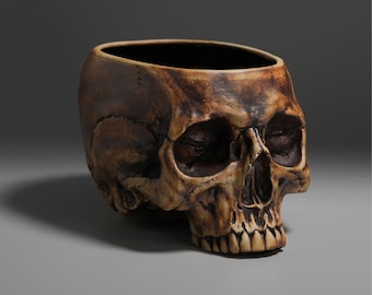 Memento Mori Life-Sized Skull Bowls 36oz