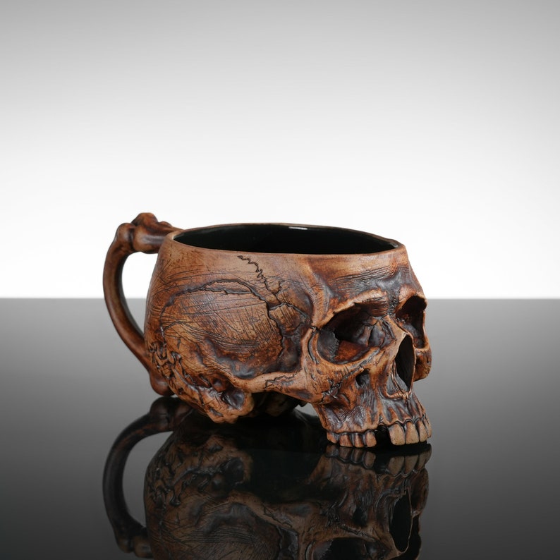 Memento Mori Skull Mug 12oz With Handle image 5