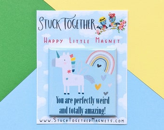 Happy Little Magnet - Perfectly Weird - 2 Inch Square Magnet