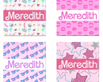 Personalized Name Magnets - Barbie Inspired - Set of Four Magnets - Custom Magnets