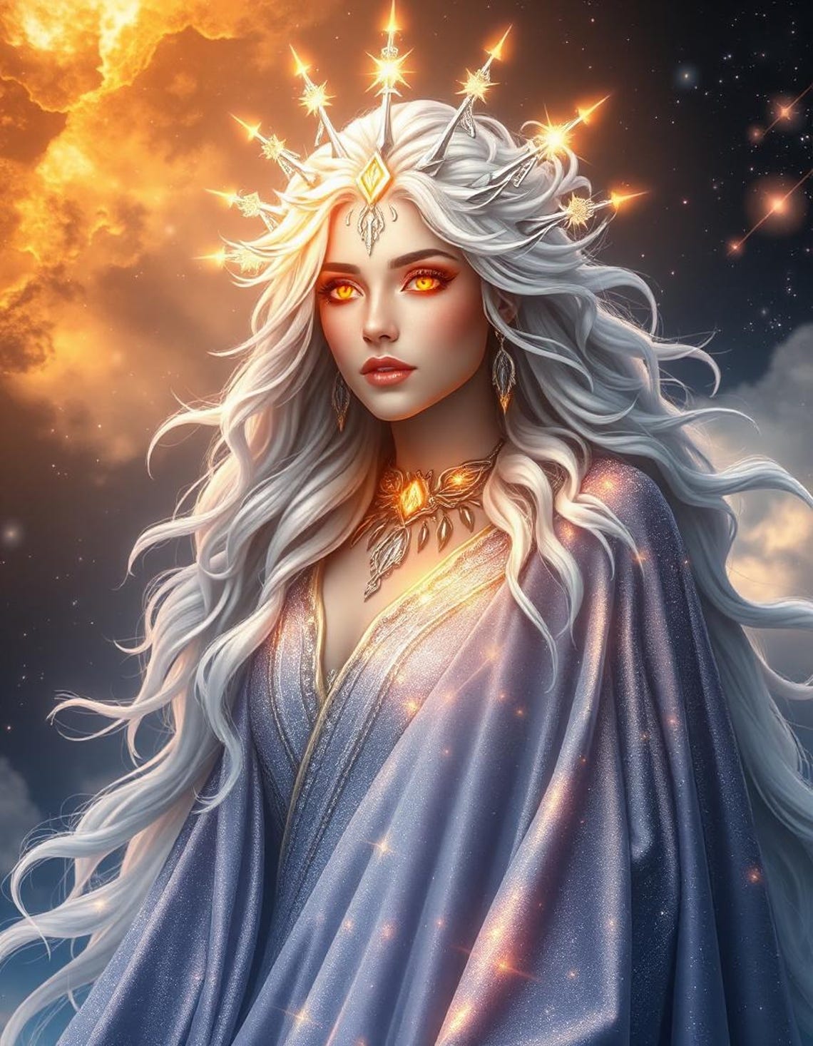 Fantasy Digital Print | AI Generated Dreamscape Art | Celestial Goddess ...
