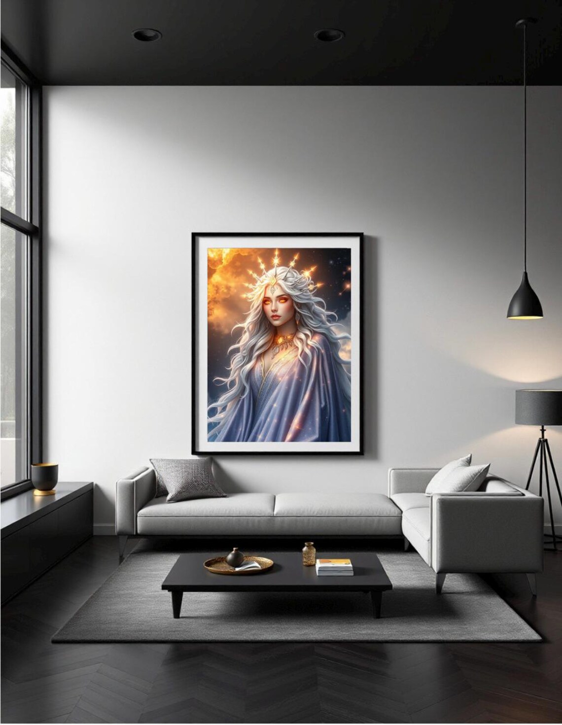 Fantasy Digital Print | AI Generated Dreamscape Art | Celestial Goddess ...