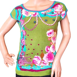 Y2Kテイスト【Blumarine】ブルマリン ラインストーン Tシャツ Oversized T-shirt With Blumarine Rhinestone Embroidery