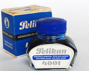 Printer Ink Old Pelikan Ink Cartridges Vintage Pelikan Ink Bottle 4001 BRILLIANT BLACK Ml/2 Oz With Box  GERMANY