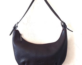 Vintage Coach Ergo 9406 Black Leather Shoulder Bag Y2K Minimalist