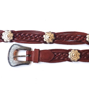 Cognac Woven Belt - Etsy display picture 1