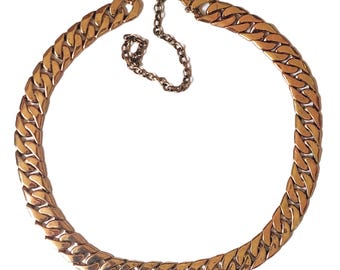 Vintage Golden Metal Chain Link Belt: 80s-90s Adjustable  display picture 3