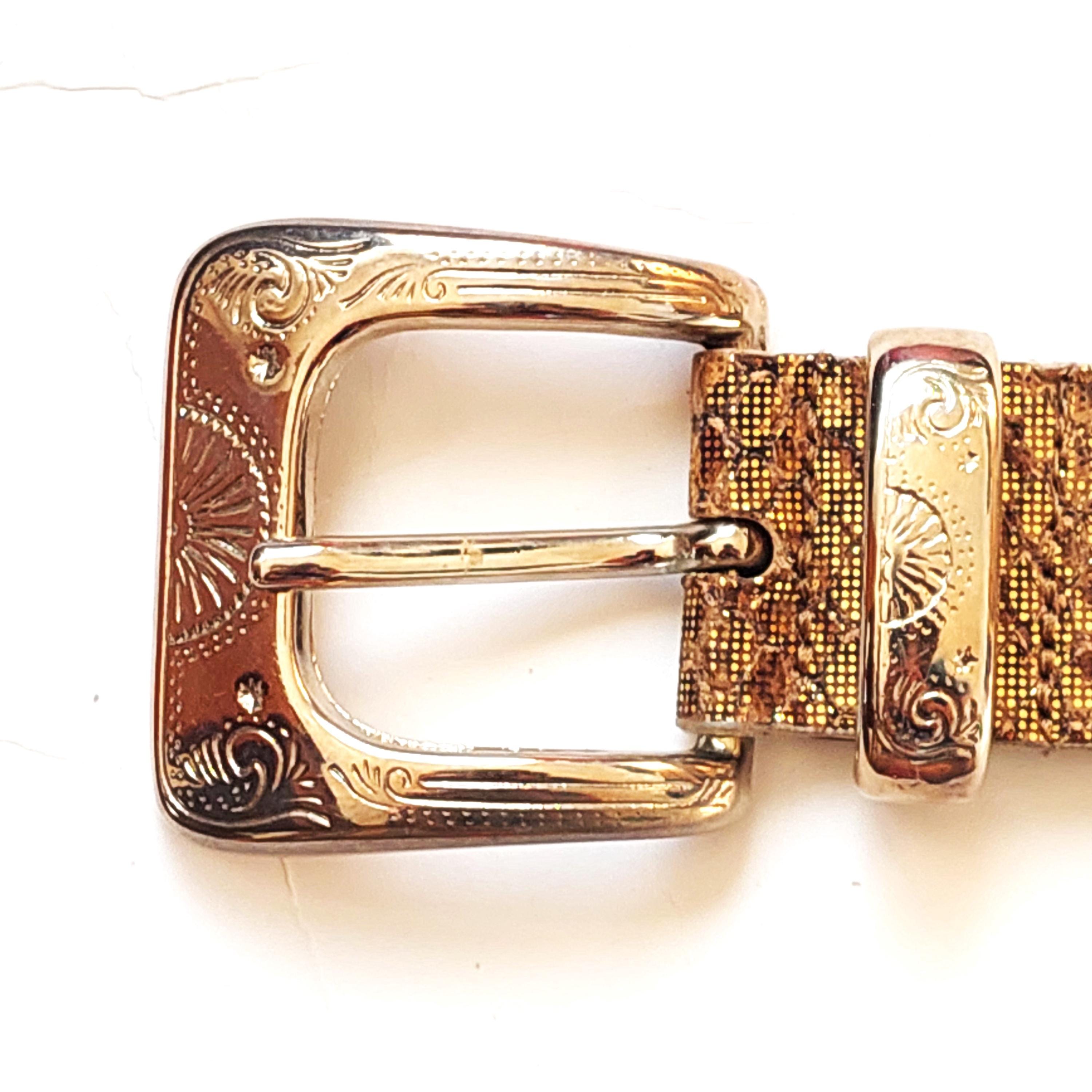 Berge Italy Cowhide Vera Pelle Silver Mesh Chain Belt Size 85/ 3696 BERGE Women Belts - Vestiaire Collective main image 3