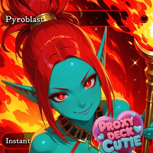 Pyroblast / Tarjeta proxy MTG / Temática de duendes / Instantánea