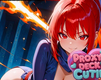 Fire C - Tarjeta proxy TCG, tarjeta personalizada de waifu de anime