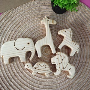 Holzspielzeug, Tierfigur, Öko Spielzeug, Montessori Spielzeug, Waldorf Spielzeug, Naturholz, Kleinkind Geschenk, Baby Spielzeug, handgemachtes Spielzeug,Waldtiere,