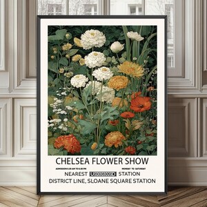 Flower Market Print, Floral Print, London Flower Market, William Morris Print, Garden Print, Vintage Floral Print, London Print