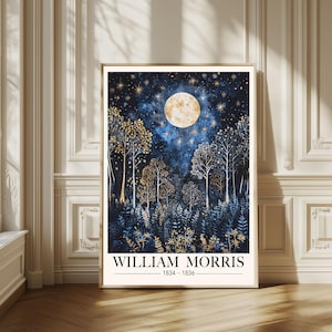 Mond Wand Kunst Celestial Decor Night Sky Poster Mond Phase Poster Astrologie Gothic Dark Academia Print Lunar Moon Lovers Print