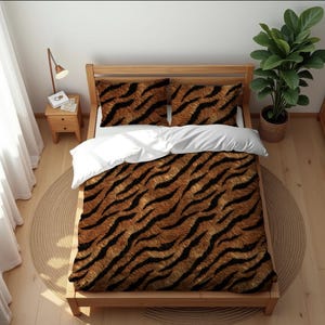 Animal Print Duvet Cover Set, Blue Leopard Print, Duvet Covers And Pillow Set, Luxury Animal Print Bedding Duvet Cover Set, Made in USA