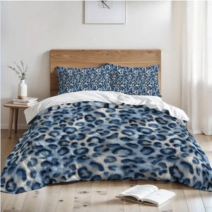 Ensemble housse de couette léopard, literie à imprimé léopard, couette + 2 oreillers, décoration de chambre à coucher à imprimé animal, parure de lit bohème King/Queen/Twin
