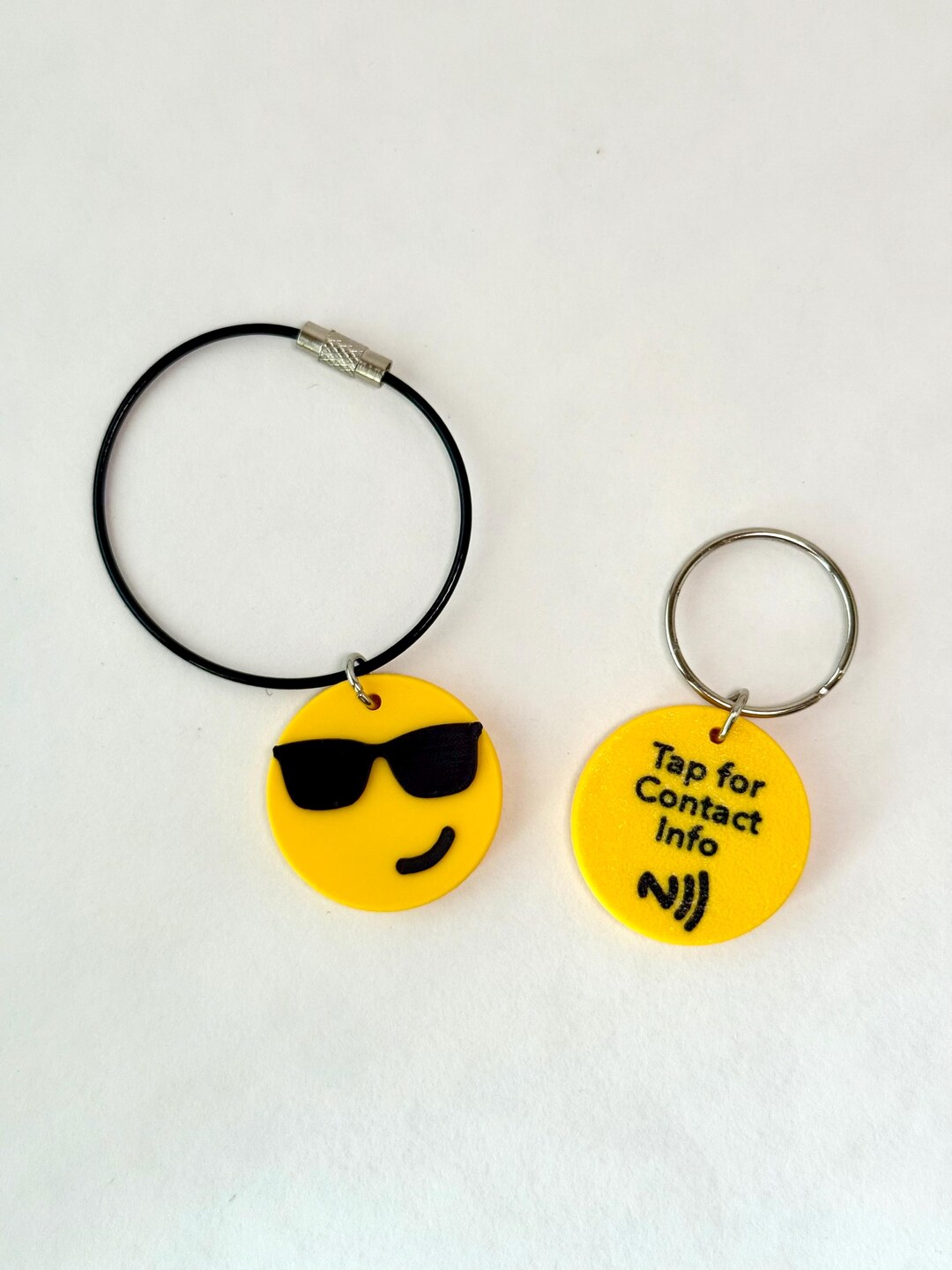 NFC Tag Keychain: Smart Contact Chip for Keys, Bags, Gear - Etsy