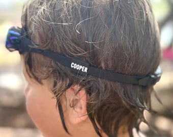Custom Swim Goggle Tags – Personalized Name Tags| Fits bands up to 1cm wide | Buy More & Save | Team Sets