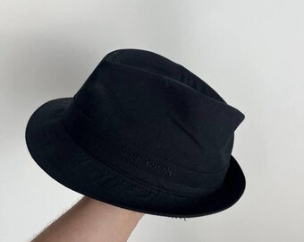 Stetson Black Cotton Hat Size S