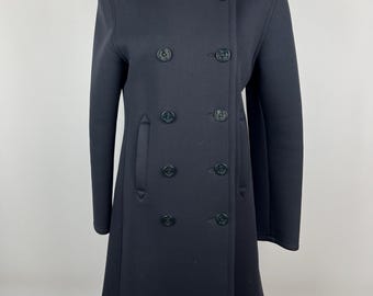 Vintage Polo Jeans Ralph Lauren Rubberized Peacoat Navy Inside Spell Out Size L