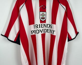 Vintage Southampton FC Home Football Shirt 2003-2005 - Size L - Saints Retro