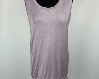 Marithe Francois Girbaud Lavender Cotton Sleeveless Blouse 4 L
