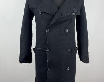 Worn Condition Archival Yohji Yamamoto Distressed Wool Coat Avant-Garde
