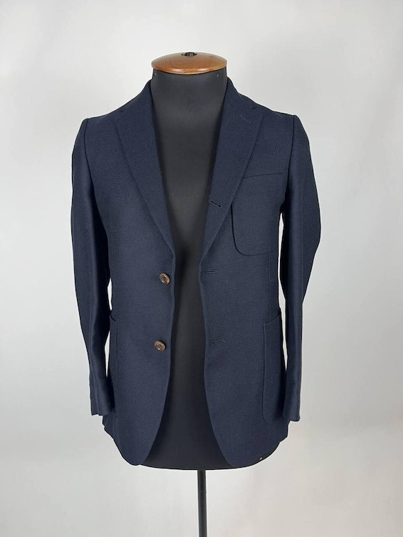 Our Legacy, OUR LEGACY Men Blue Blazer 100% Wool Size 48