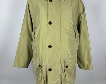 Chaqueta/abrigo vintage Yves Saint Laurent Lemon para hombre, talla 52 XL, con cremallera y botón (0405)