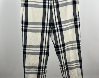 Sofie D'hoore dames geruite broek zwart wit geruit maat 36 / UK 8