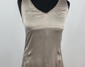 Brunello Cucinelli Sleeveless Silk Cashmere Knit Top Beige Size S