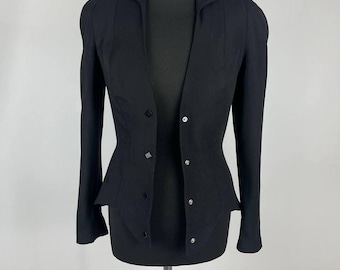 Women's Thierry Mugler Activ Made In Italy Vintage 80s Blazer Size S (0468)