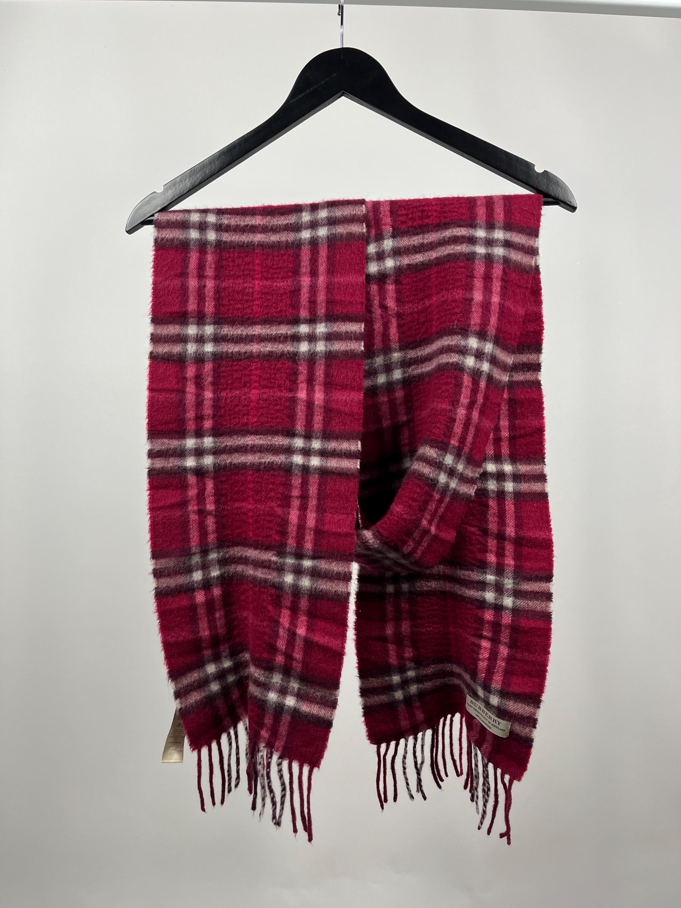 Burberry Red Scarf 100% Cashmere Made Exclusively in Scotland - Etsy