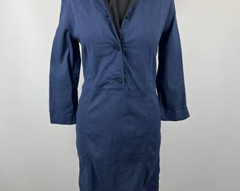 Annette Görtz Vichy Avant Garde Linen Blend Shirt Midi Dress Size XS EU 34