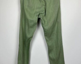 Rare Freitag F-ABRIC E550 Male Workpant Industrial Green Linen Hemp Size 34x34