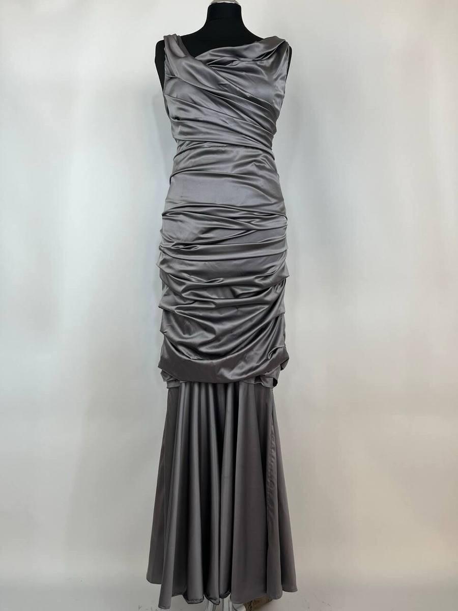crystal beaded mermaid dress Ava Presley 39566 Ruffle Mermaid Prom Dress White / 6