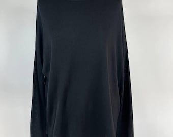 Allude Owersize Black Virgin Wool Sweater Size M (0242)