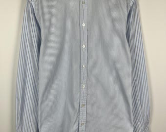 Dolce & Gabbana Herren Baumwolle Shirt blau gestreift Gr. 16 41