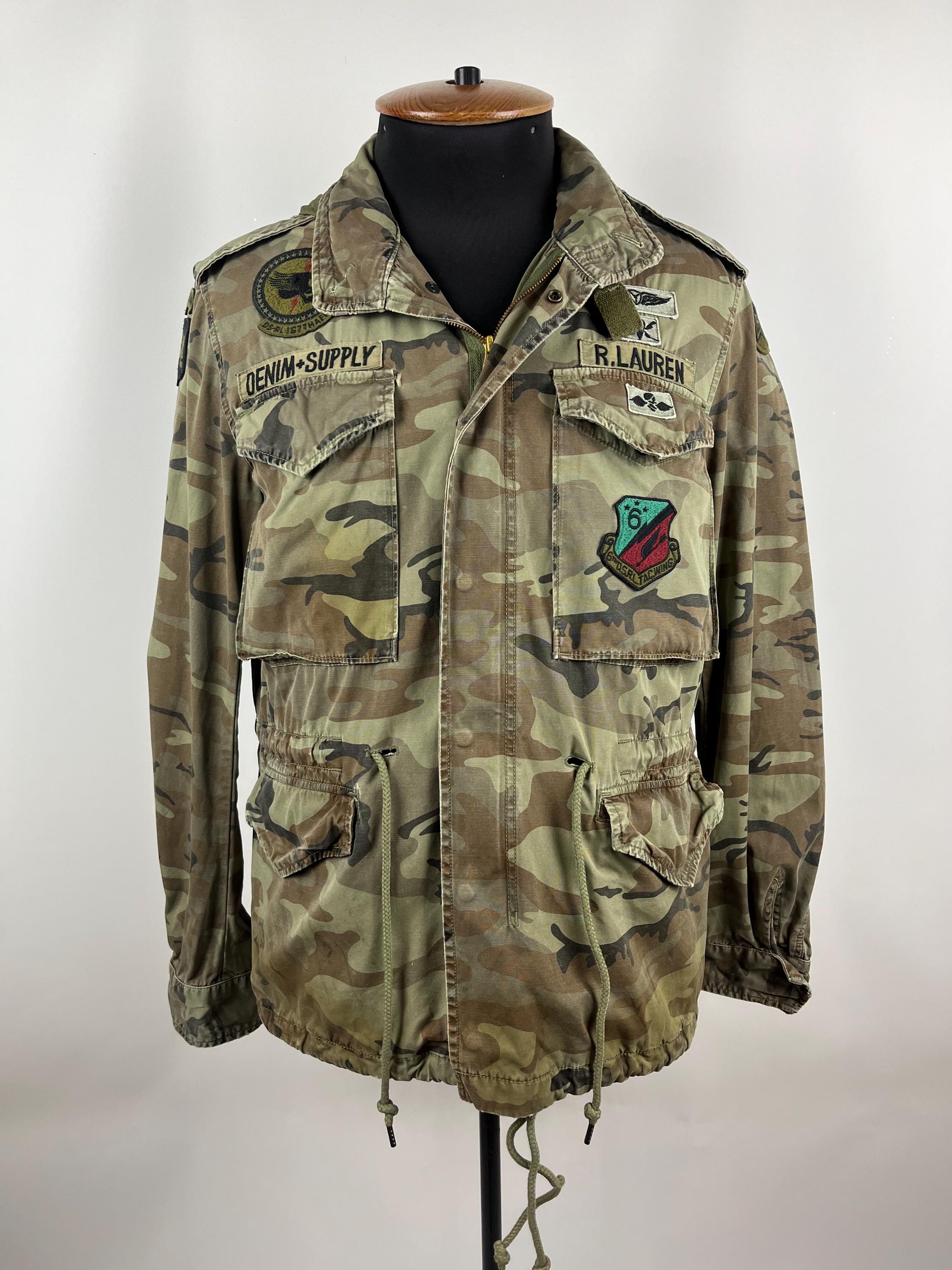 Worn Condition Denim & Supply Ralph Lauren M-65 Camo Field Jacket 