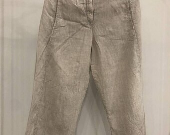 Pantalon bohème en lin Oska pour femme gris 100 % lin taille 1